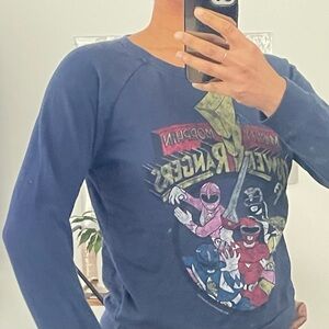Blue Power Rangers Graphic Sweatshirt